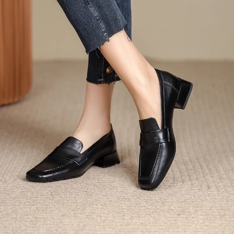 Sewing Latex - Zachte leren damesloafers 2025, lente herfst,