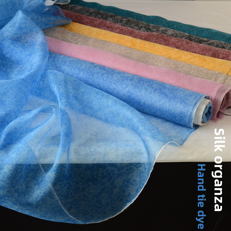 Sewing Tie Dye - Tie-dye zijden organza stof voor doe-het-zelf