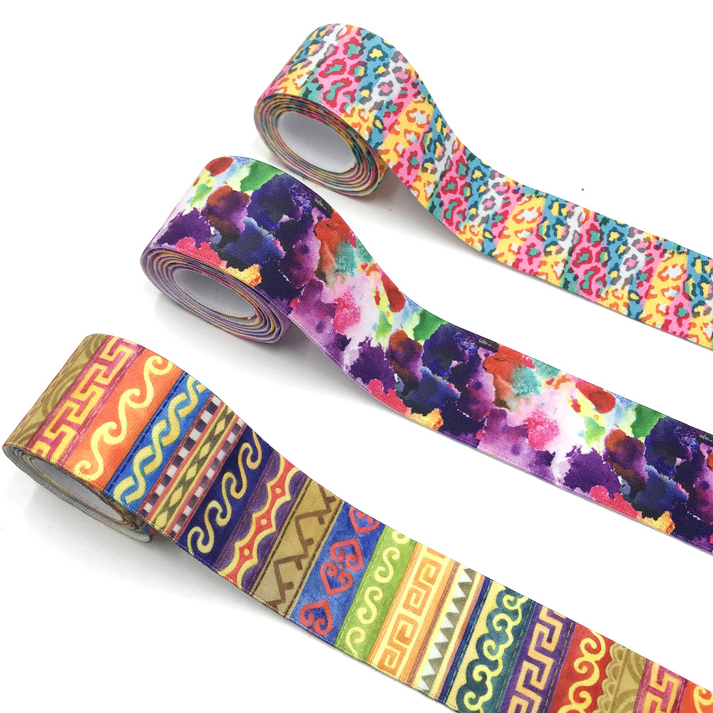Sewing Tie Dye - 5 meter/partij 25/38 MM Luipaard Tie-Dye