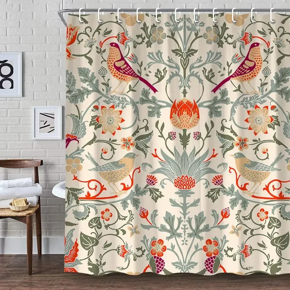 Fabric Weight Set - William Morris Douchegordijn, Groene Douchegordijn Set