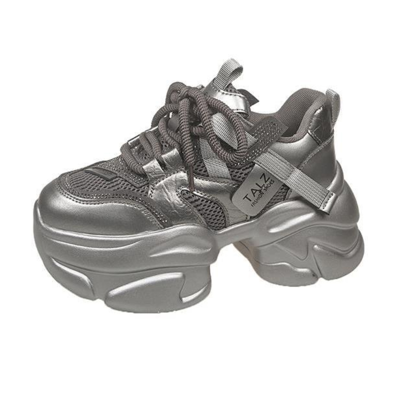 Sewing Latex - Vrouwen Mesh Chunky Sneakers Herfst Hoge