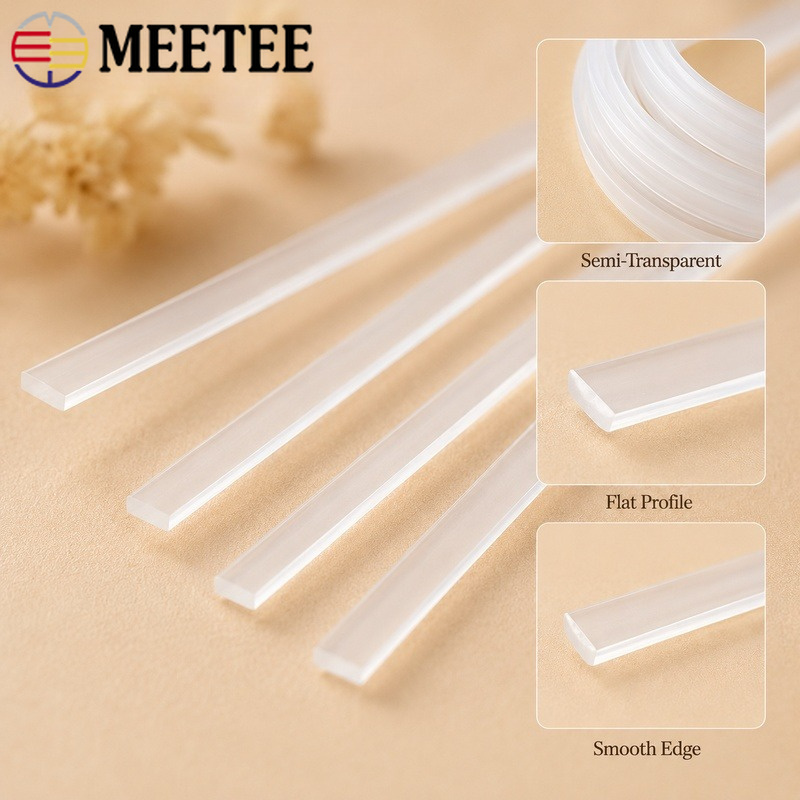Textile Sewing Support - 20 meter 4-12mm Transparante PP Kunststof