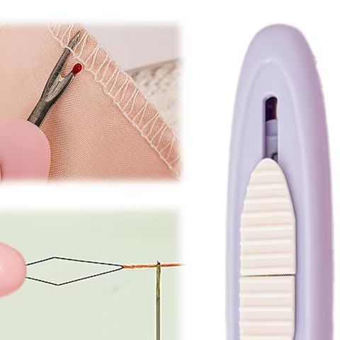 Seam Ripper Tool - 2-in-1 naaldinrijger Tornmesje, 2-in-1 automatische naaldinrijgers