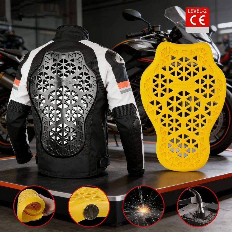 Shoulder Pad Set In - Motorfiets beschermingsset: rug-, schouder- en elleboogbeschermers,