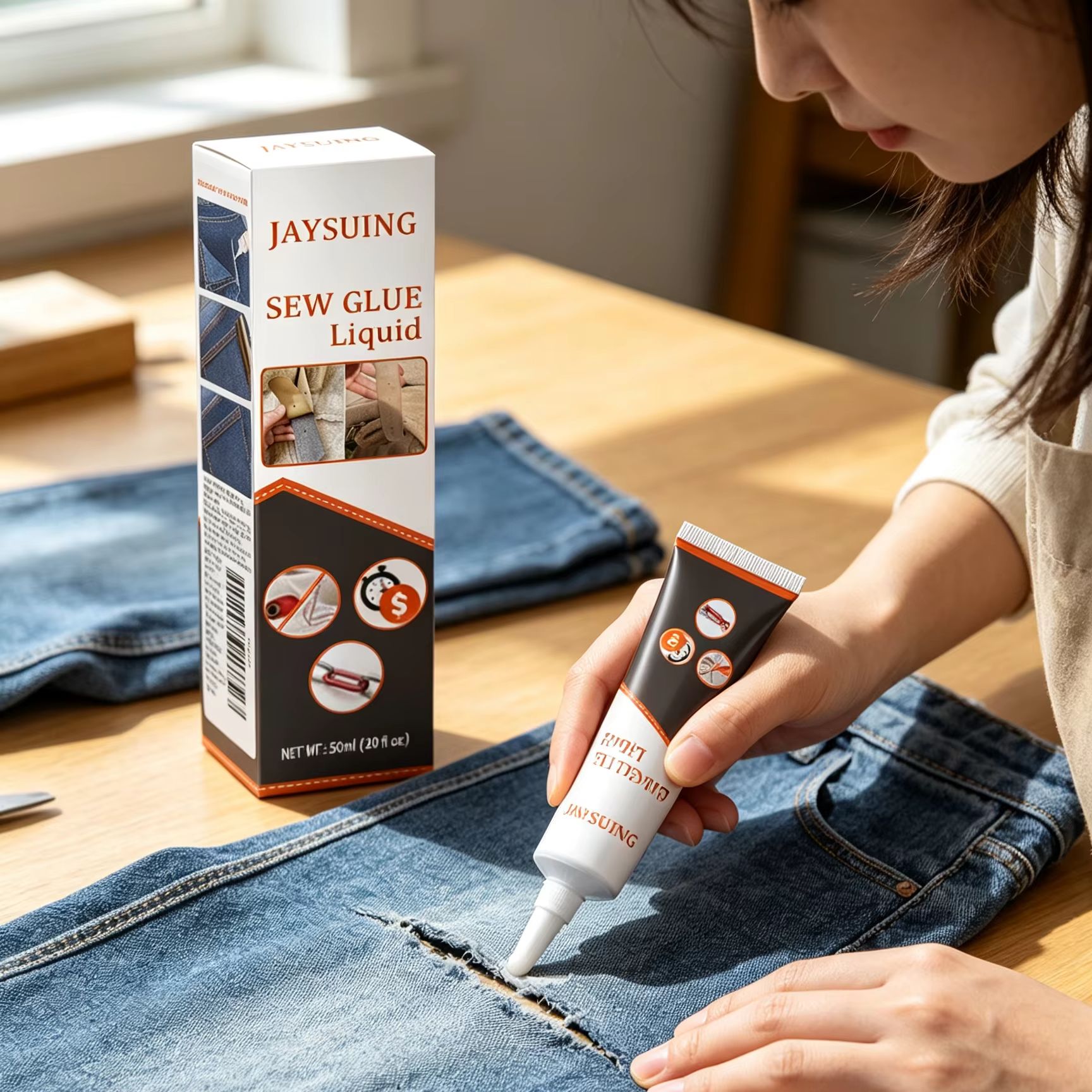 Sewing Repair - Jaysuing Naailijm Kledingreparatie Snel Droogende Transparante