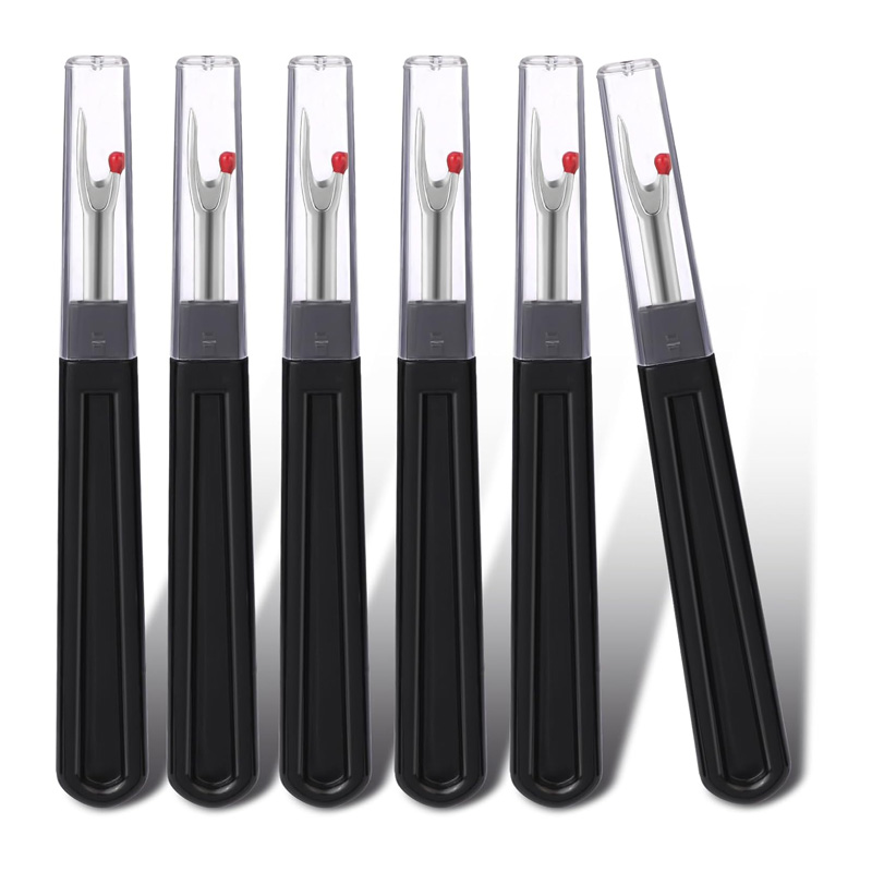 Seam Ripper Tool - 6-delige naadontknoopset, zwart, steekontknoopgereedschap voor naaien,