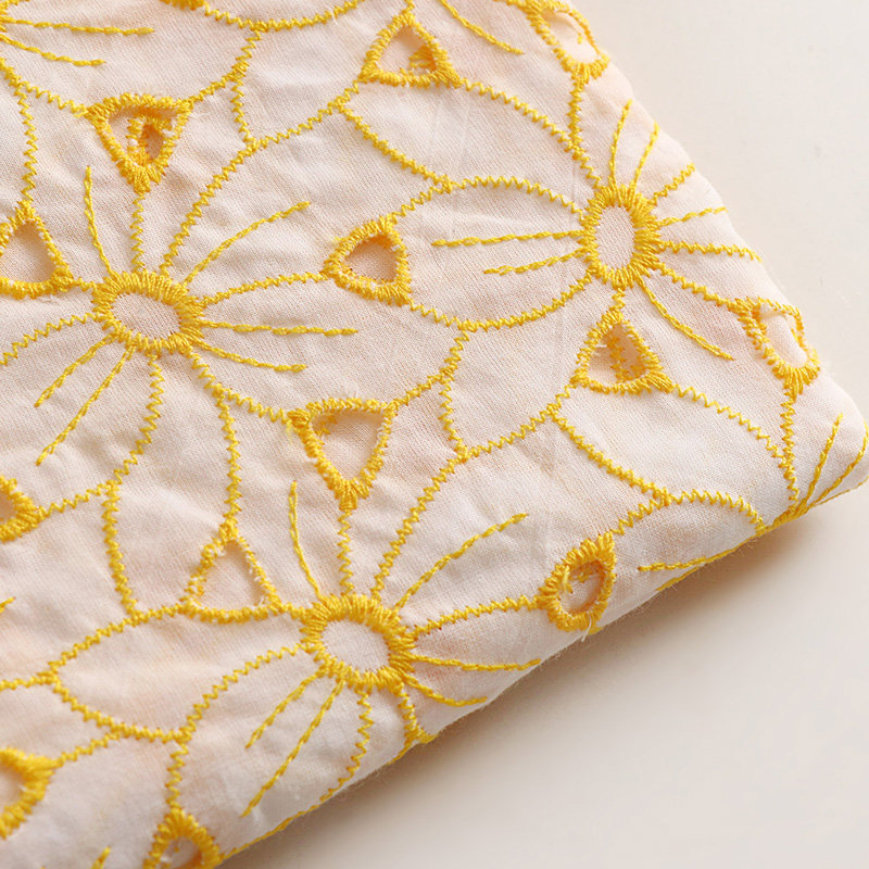 Sewing Eyelet Fabric - 100% katoenen geborduurde kantstof met oogjes,