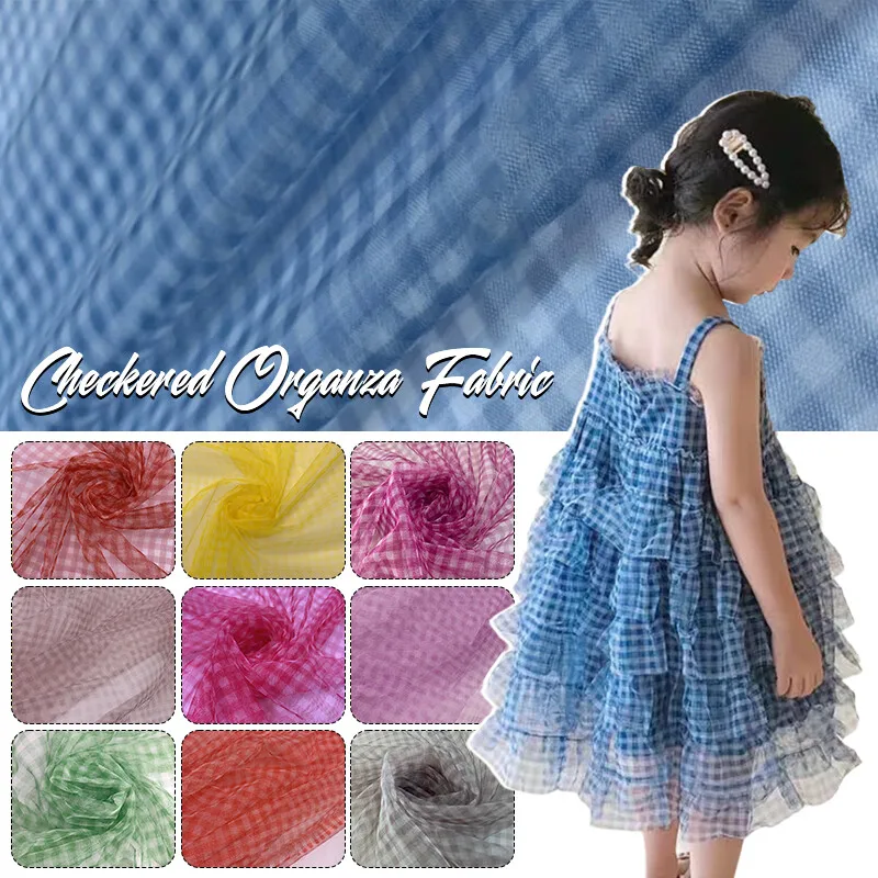 90x150cm geruite mesh stof tra - Sewing Batik Fabric recensie en prijs