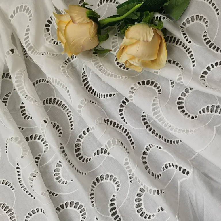 100% katoenen geborduurde uitg - Sewing Eyelet Fabric recensie en prijs