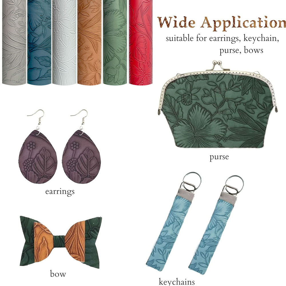 Vintage bloem reliëf kunstleer - Vintage Sewing Textile recensie en prijs