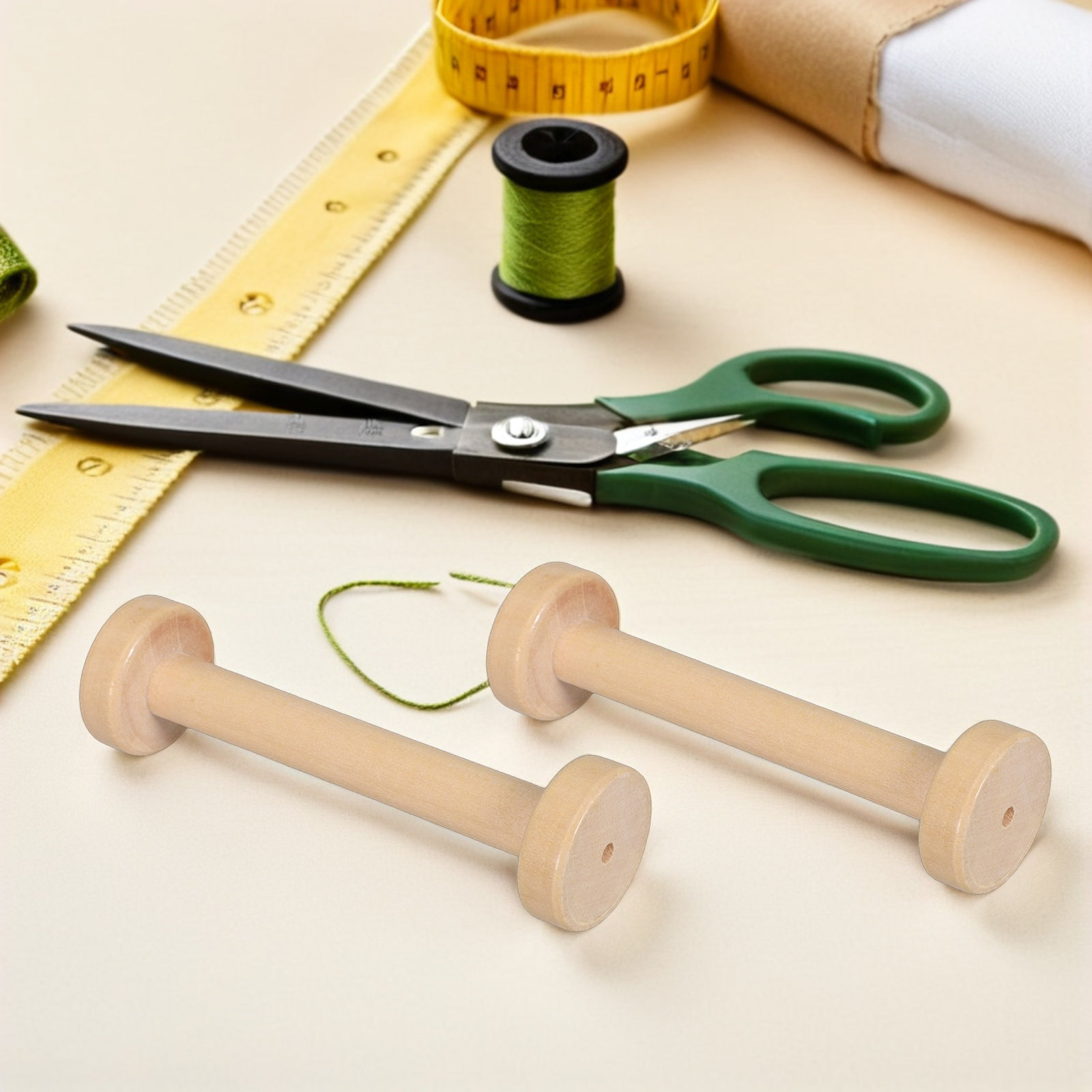 5 stuks houten spoelen natuurl - Textile For Sewing recensie en prijs