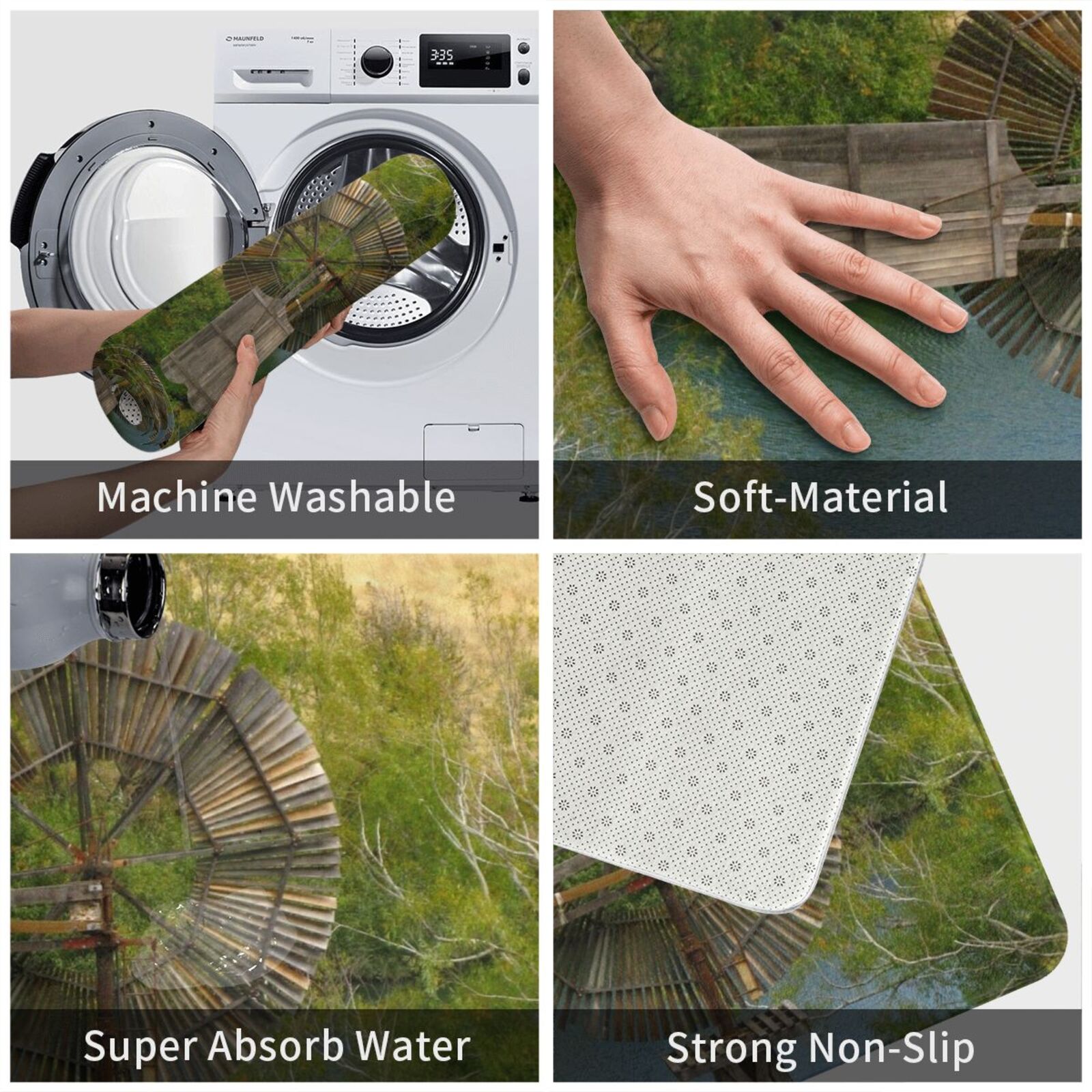 Houten windmolen tapijt mat ta - Century Textile & Sewing Supply Hours recensie en prijs