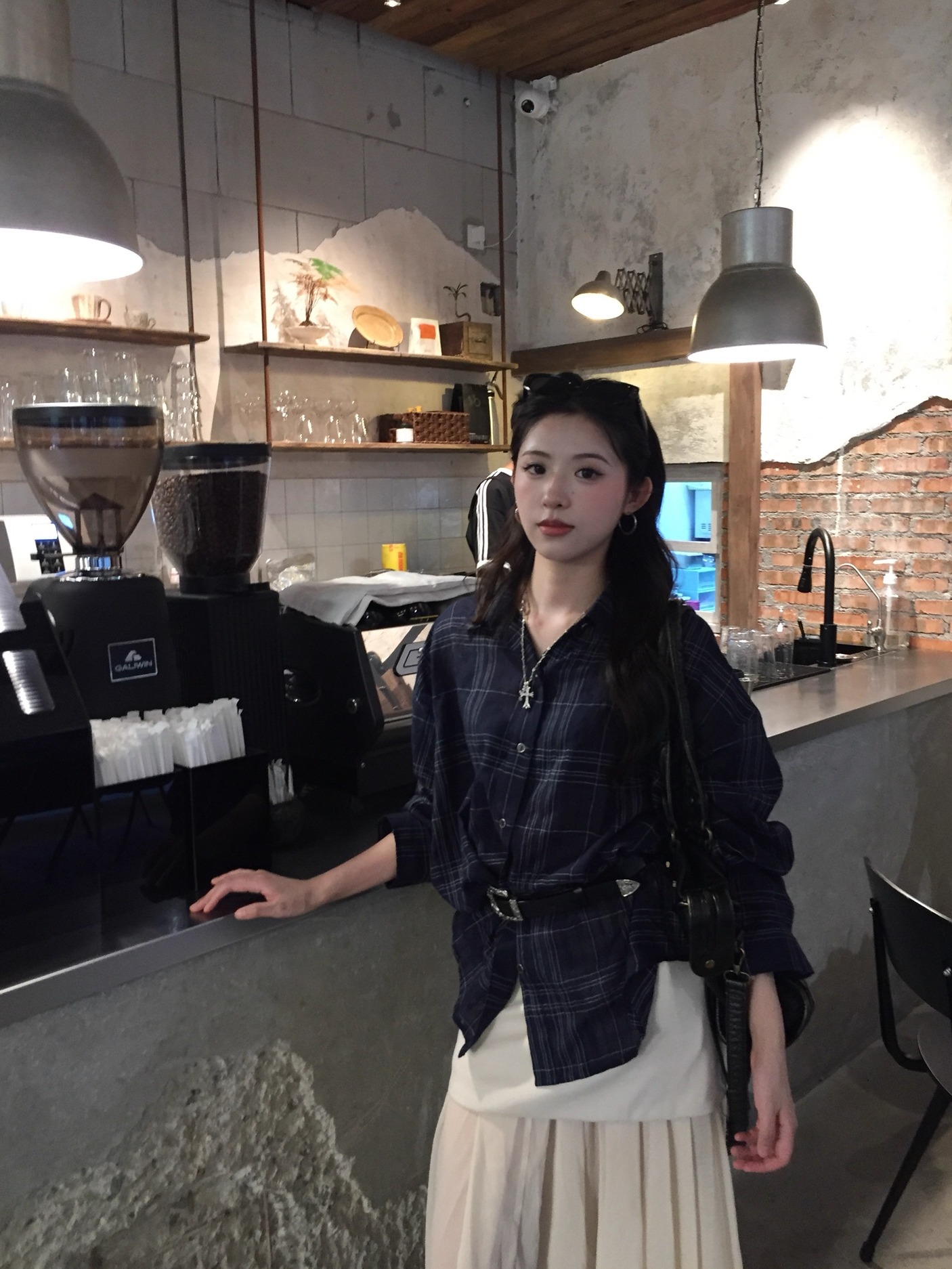 Elegante geruite blouse met la - Fabric Weight Set recensie en prijs