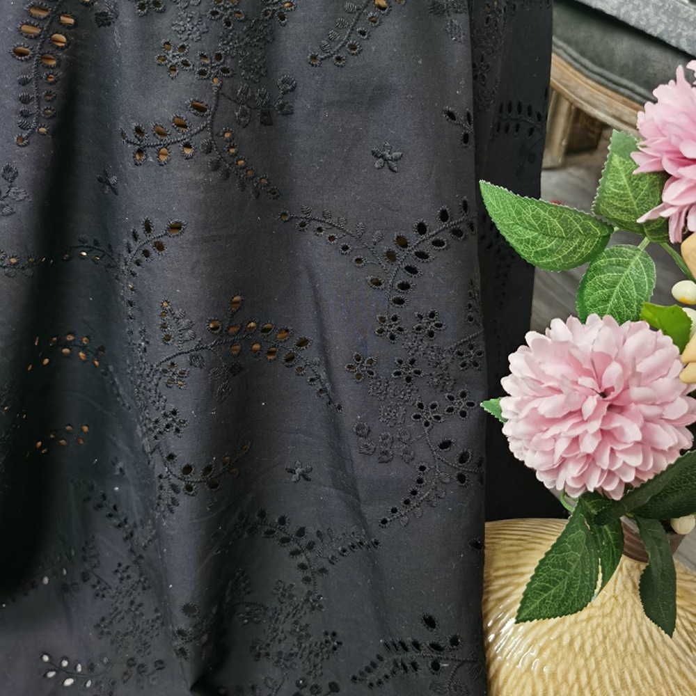 Hoogwaardige zwarte uitgeholde - Sewing Eyelet Fabric recensie en prijs