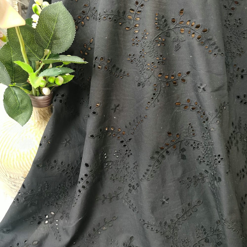 Hoogwaardige zwarte uitgeholde - Sewing Eyelet Fabric recensie en prijs