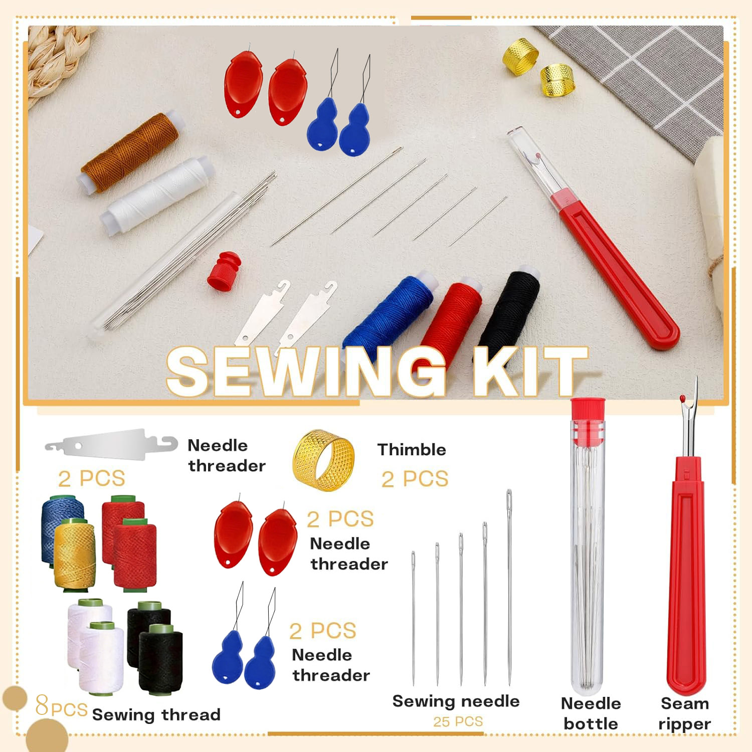 43-delige Big Eye naaldset, hu - Sewing Repair recensie en prijs
