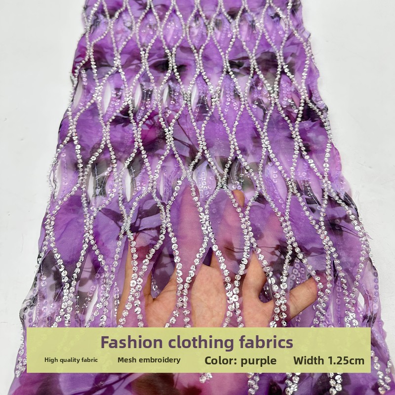 Mesh chiffon kralen pailletten - Sewing Tie Dye recensie en prijs