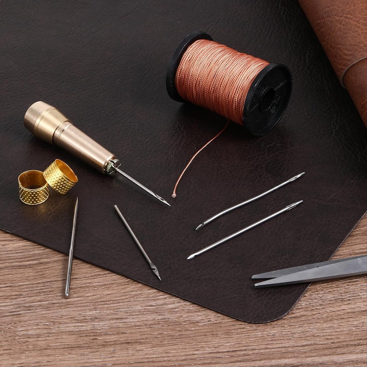 9-delige lederen naaipriemkit  - Sewing Repair recensie en prijs