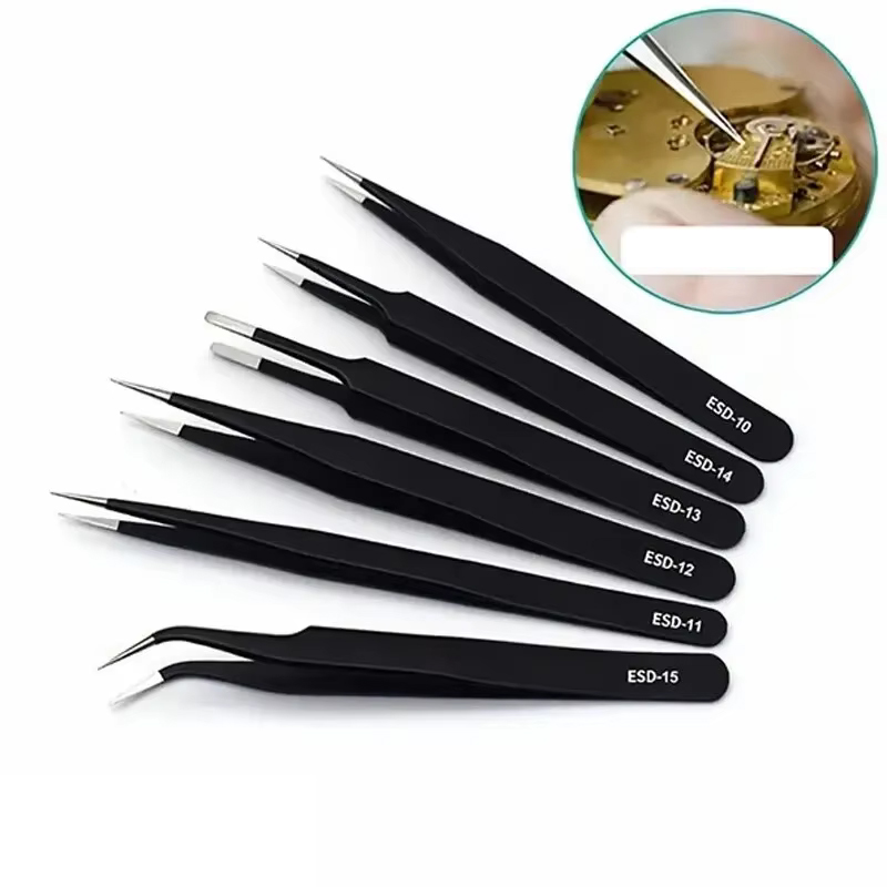 6 stuks precisie ESD-pincetten - Sewing Repair recensie en prijs
