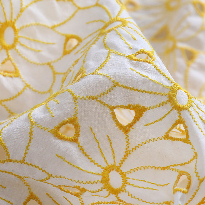 100% katoenen geborduurde kant - Sewing Eyelet Fabric recensie en prijs