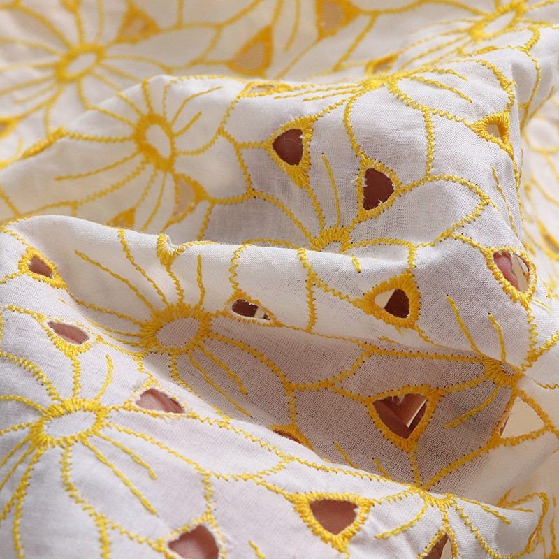 100% katoenen geborduurde kant - Sewing Eyelet Fabric recensie en prijs