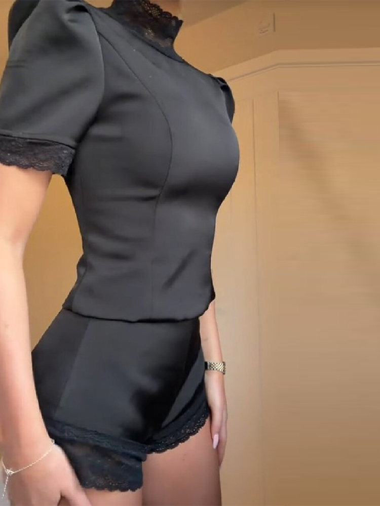 Nieuwe satijnen kant-rand top  - Shoulder Pad Set In recensie en prijs